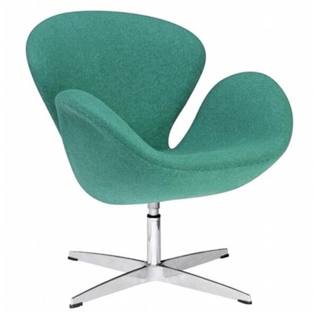 FINE MOD IMPORTS Fine Mod Imports FMI1140-green Swan Chair Fabric; Green FMI1140-green